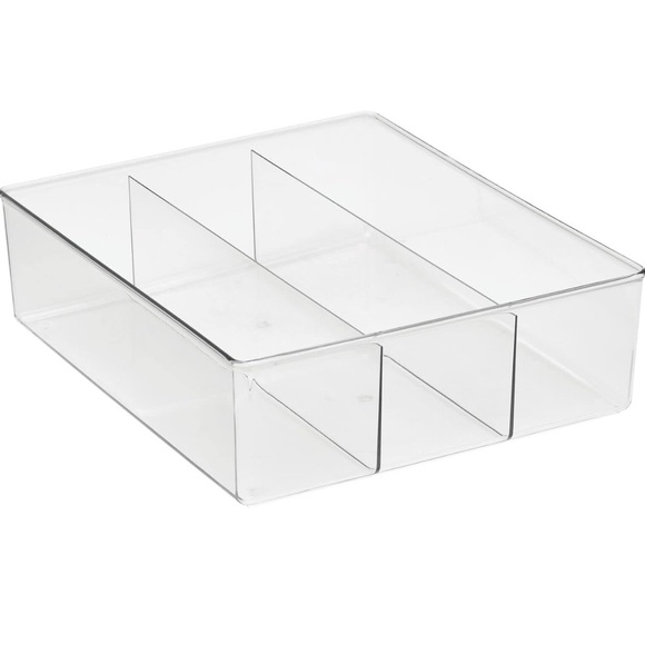 Plastic 3 Compartment Divided Drawer and Closet Storage Organizer - Picture 3 of 7